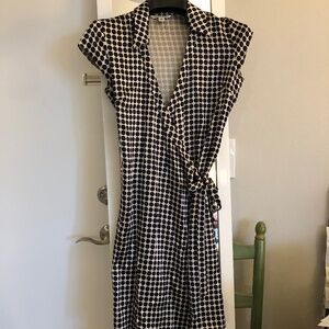 Banana Republic  Navy and white wrap dress - size 8